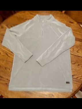 Outpost Makers Men's Light Gray Quarter-Zip Performance Modal Sweater L